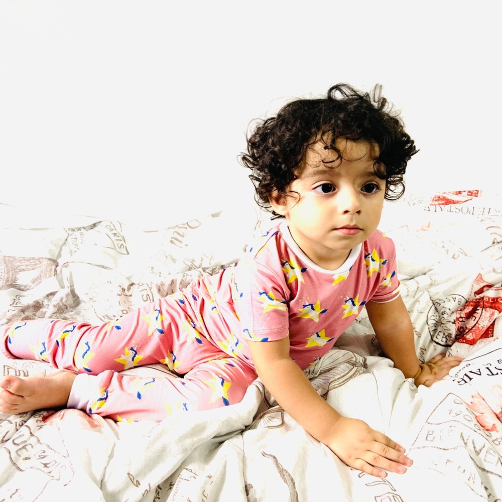 Unicorns Bamboo Cotton short sleeve pajamas set
